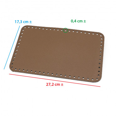 Fondo borsa Square Cuoio 27x17 buccerellato | Tessiland