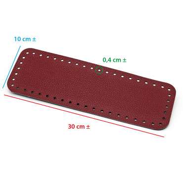 Square Burgundy Bag Bottom 30x10 Textured | Tessiland