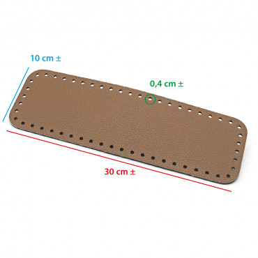 Square Leather Bag Bottom 30x10 Textured | Tessiland