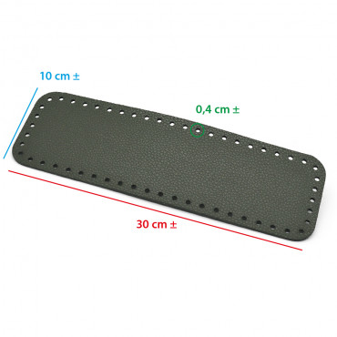 Fond de Sac Carré Vert Militaire 30x10 Texturé | Tessiland