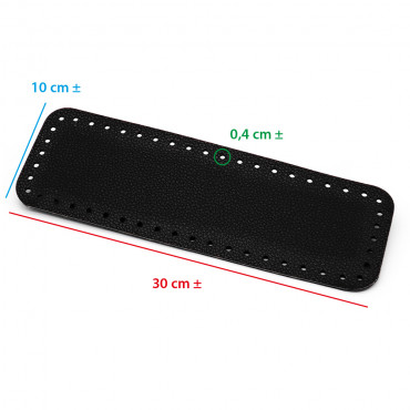 Fond de Sac Carré Noir 30x10 Texturé | Tessiland