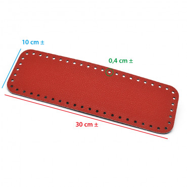 Square Red Bag Bottom 30x10 Textured | Tessiland