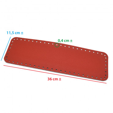 Base Bolso Square Rojo 36x11 Texturizado | Tessiland