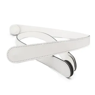 Poignées Screw en simili cuir avec attache à vis fabriquées en Italie Bianco