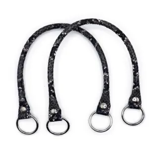 Asas Circle Ecopiel Reforzadas con Anillos Plateados 43cm 2pz Antracite
