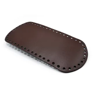 Meta title: Oval faux leather purse bottom 27x12 cm | Tessiland