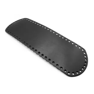 Oval Eco-Leather Bag Bottom 36X12 Made in Italy Black