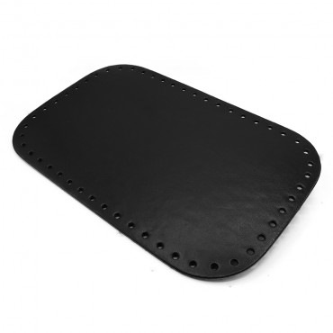 Fond en éco-cuir 28x18 avec Angle Arrondi Noir| Tessiland