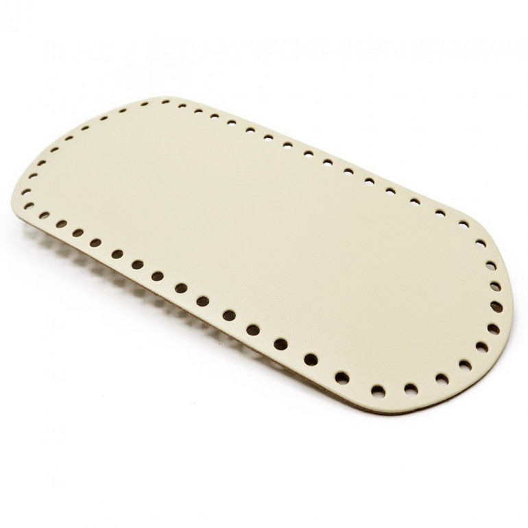 Base para Bolsos de ganchillo 27x12 en ecopiel Nata | Tessiland