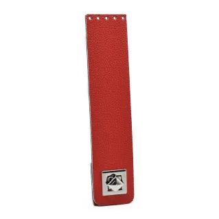 Cierre Libeccio color match en ecopiel con giratorio piramidal Rojo