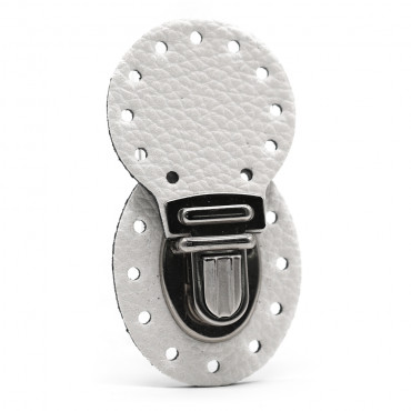 Fermoir Ponente Blanc Crème en Similicuir pour Crochet | Tessiland