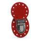 Fermoir Ponente Rouge en Similicuir pour Crochet | Tessiland