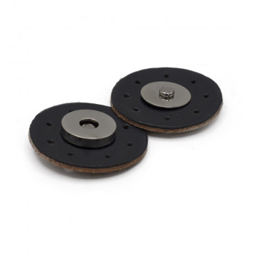 Black Sewable Eco-Leather Magnetic Closures | Tessiland