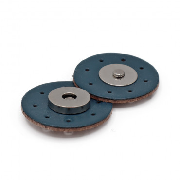 Navy Sewable Eco-Leather Magnetic Closures | Tessiland