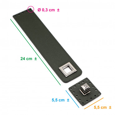 Libeccio Military Eco-Leather Closure Made in Italy | Tessiland