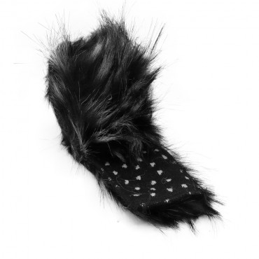 Pelliccia ecologica sfumata pelo lungo con maglina 120cm Grigio