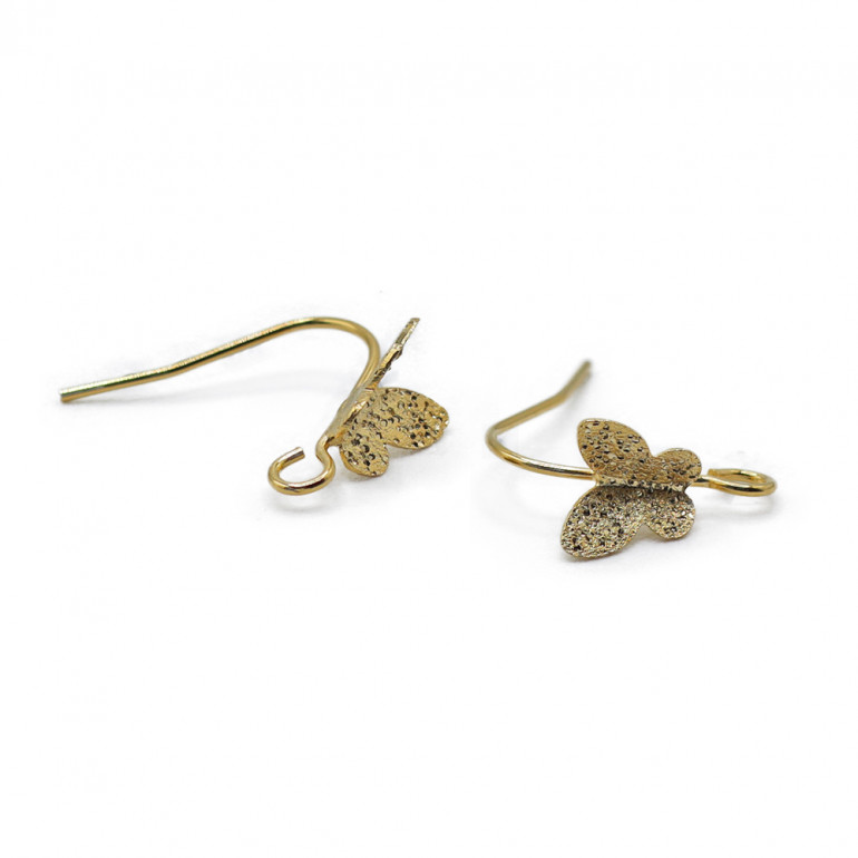 Gold Butterfly Earring, delicate and elegant design | Tessiland