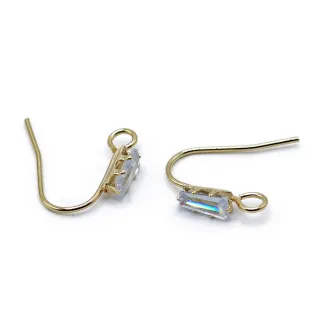 Multiloop Ear Wires with Crystal Nickel Free for Earrings and Jewelry Oro