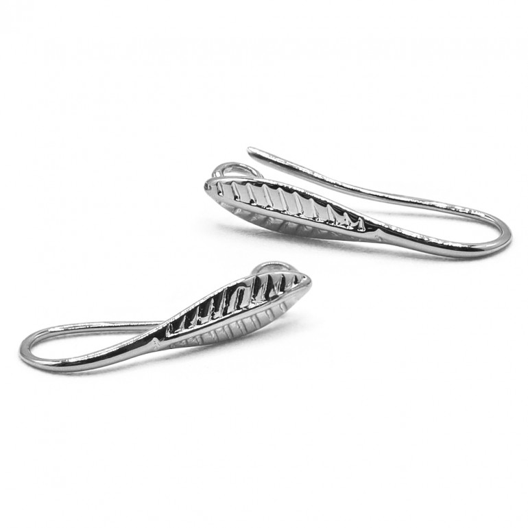 Silver Leaf Earring, refined and natural elegance | Tessiland