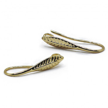 Monachelle Foglia nickel free per orecchini e bijoux Oro