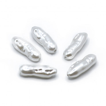 Cylindrical Beads, elongated and shiny design | Tessiland