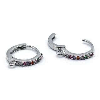 Boucles d'oreilles Rainbow avec Cristaux | Tessiland