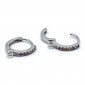 Ganchos Rainbow Loop Plata con cristales multicolor | Tessiland