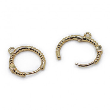 Monachelle Torchon Gem con gemma per orecchini e bijoux Oro