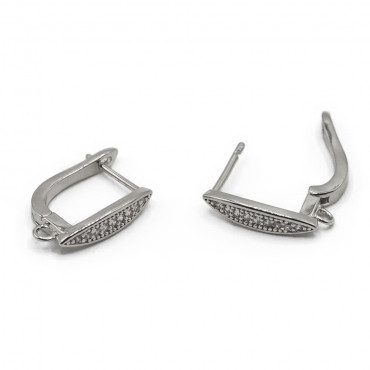 Gancho Coma Gem Plata, elegancia con gemas brillantes | Tessiland