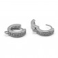 Hoop Gem Earrings Hooks in Brass | Tessiland