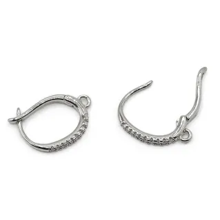 Monachuelas Teardrop Gem con gemas para pendientes y bisutería Argento