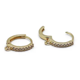 Monachelles Circlet Gem en laiton avec des gemmes pour boucles d'oreilles et bijoux Oro