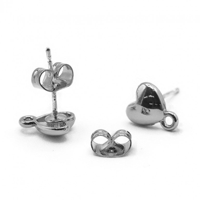 Heart Silver Earring, romance and security | Tessiland