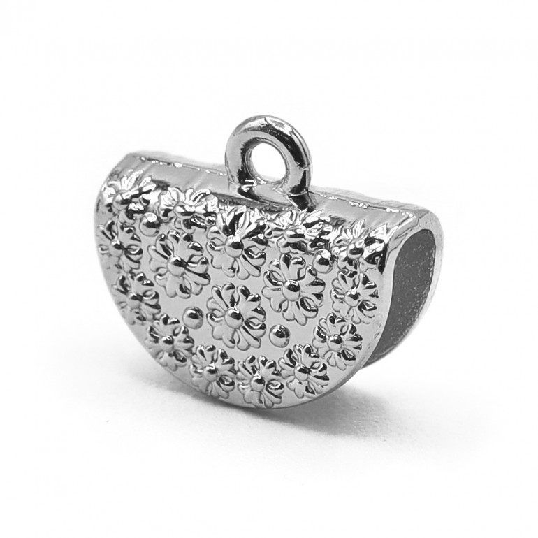 Pendentif Demi-lune Argent, détails en relief élégant | Tessiland