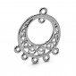 Silver Arab Circle Pendant, elegant filigree design | Tessiland