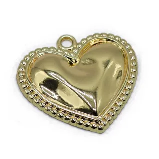 Regal Heart Pendant with Beaded Border for Bijoux Oro