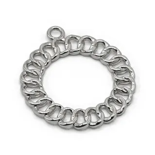 Pendentif Tressage circulaire ajouré pour bijoux Argento