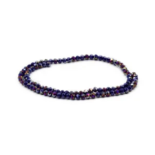 Cristaux facettés en verre de 4 mm pour bijoux A152 indaco