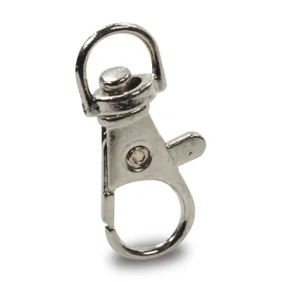 Mosquetón pequeño con apertura de resorte para colgantes y llaveros Argento