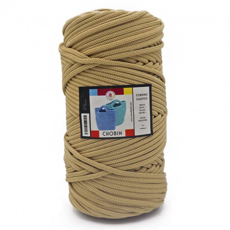 Chobin cordino elastico per borse Beige 300 g | Tessiland