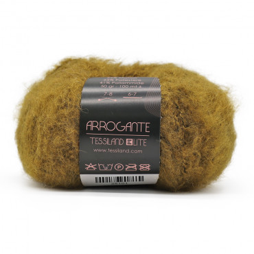 Arrogante misto mohair bouclè gomitolo 50g Mostarda