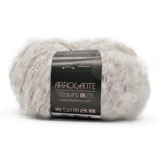 Arrogante mohair blend bouclé yarn ball 50g Naturale
