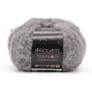 Arrogante mohair blend bouclé yarn ball 50g Tortora