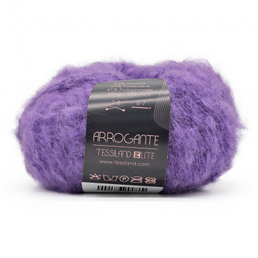 Arrogante misto mohair bouclè gomitolo 50g Lilla