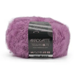 Arrogante mezcla mohair bouclé ovillo 50g Geranio