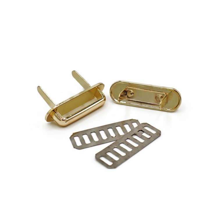 Ponticelli con placca ovale 30x11 Oro 2pz