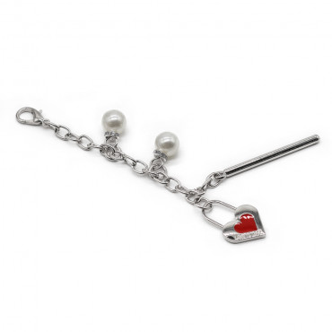 Silver Amorette Pendant with Heart Lock | Tessiland