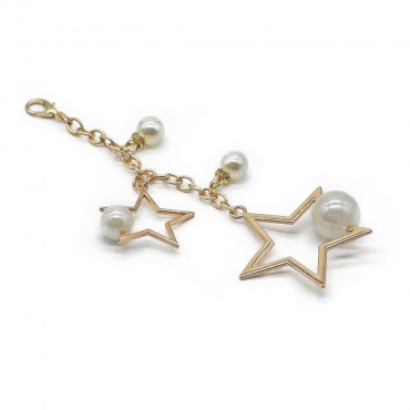 Pendentif Astralia Doré avec Étoiles et Perles | Tessiland