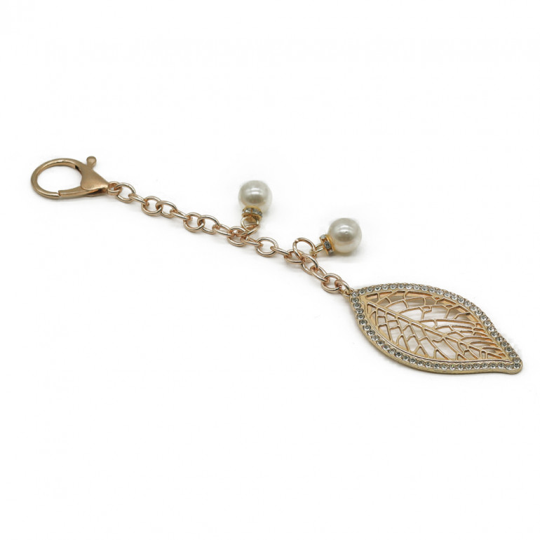 Golden Aureafoglia Pendant with Pearls and Rhinestones | Tessiland