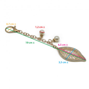 Colgante Aureafoglia Dorado con Perlas y Strass | Tessiland